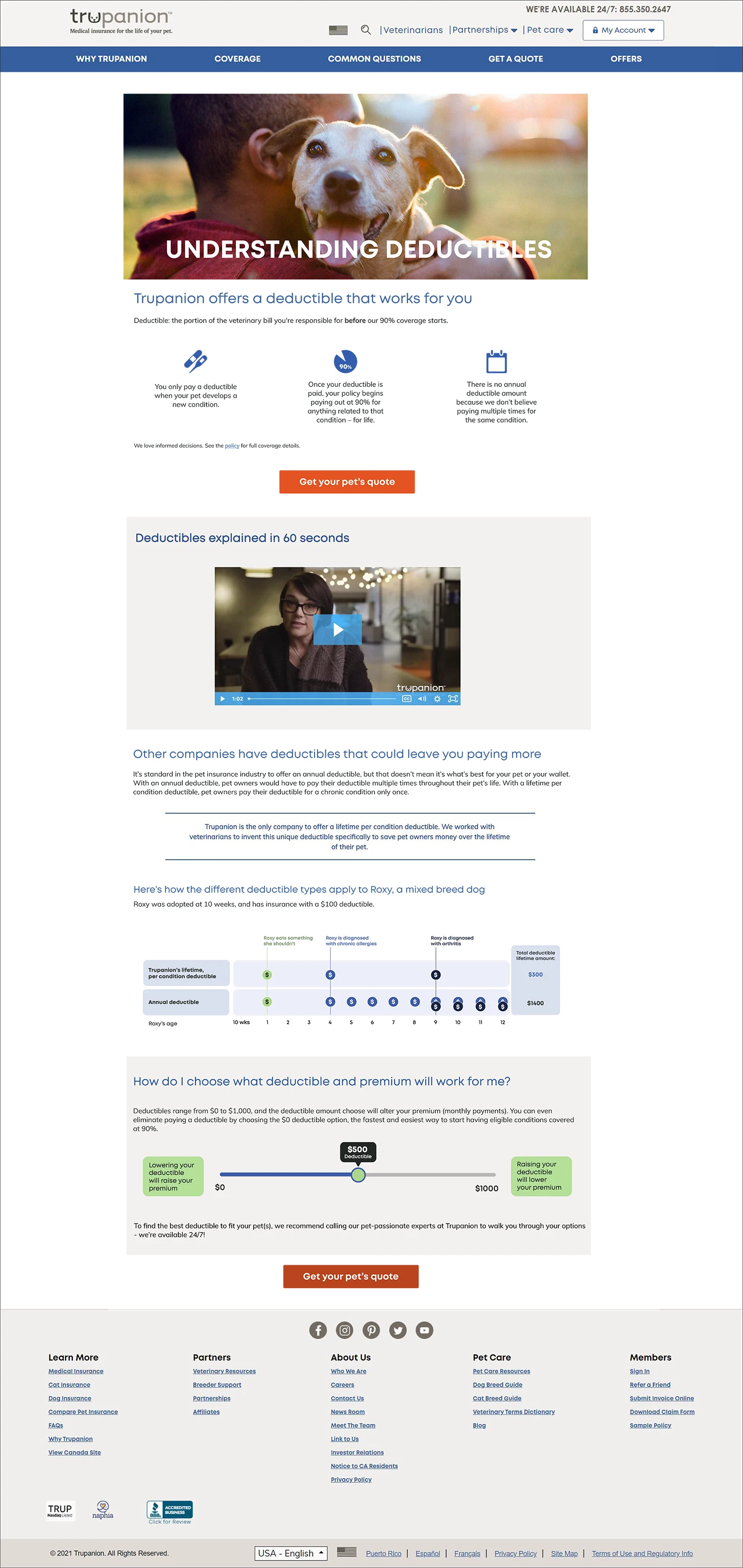 Old branded deductibles landing page