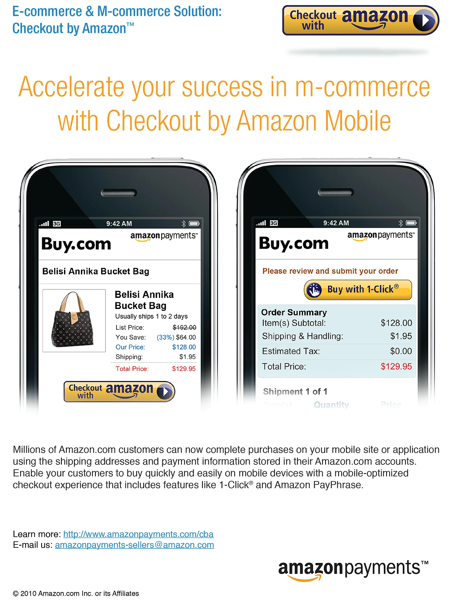 Print advertisment for Amazon Payments