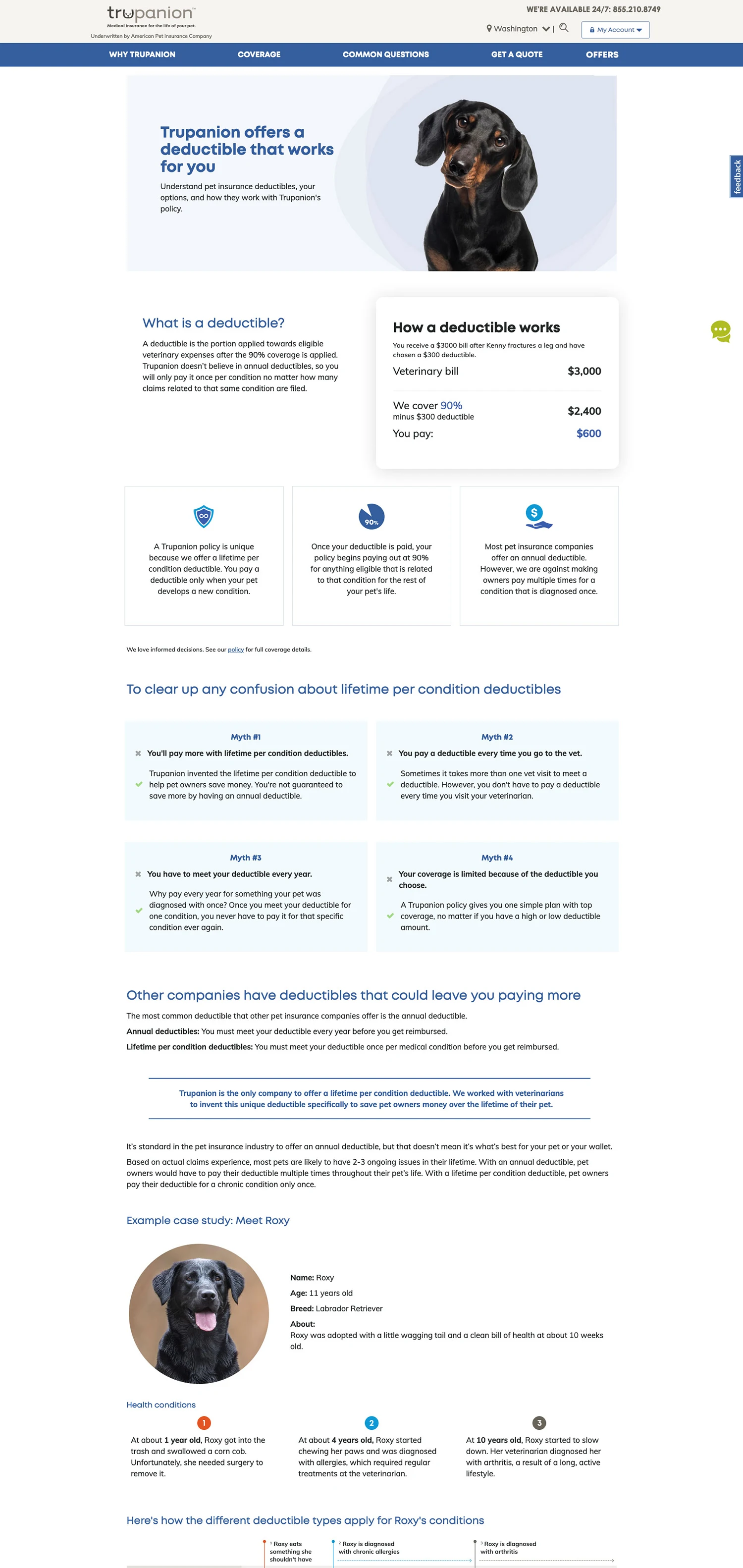 New design of the deductibles page