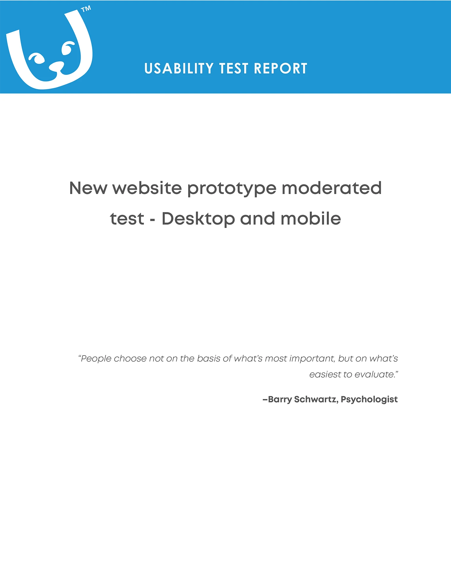 page 1 of the report